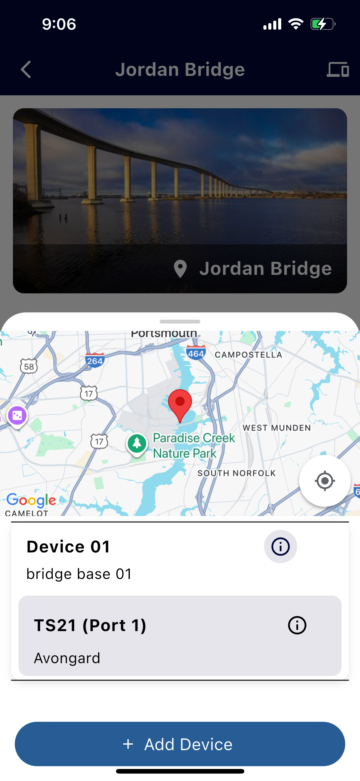 MySensorHub mobile app devices