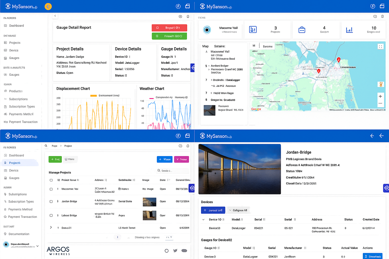 Measure2X and MySensorHub collage